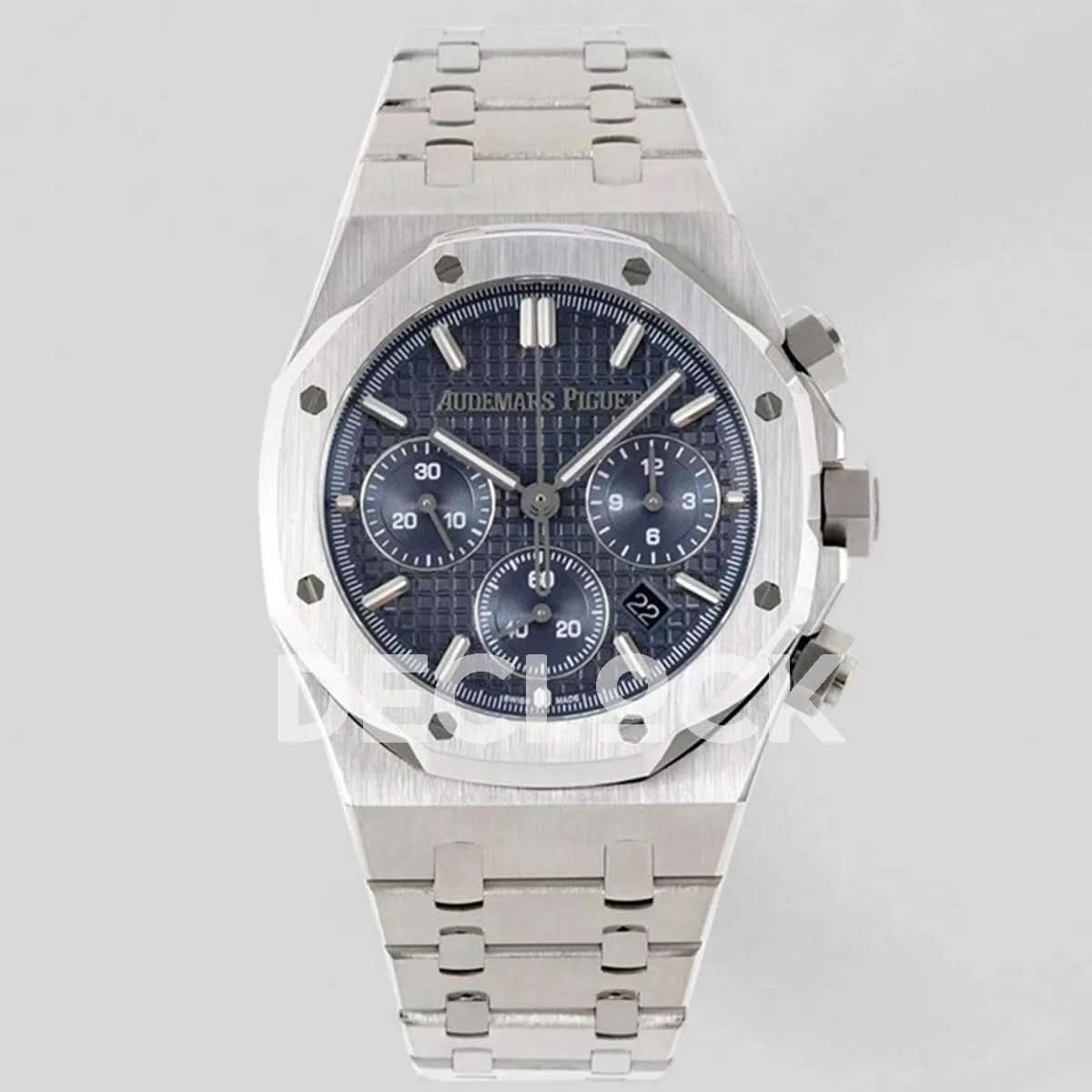 Replica Audemars Pigeut Royal Oak Self-Winding Chronograph Blue Dial in Steel