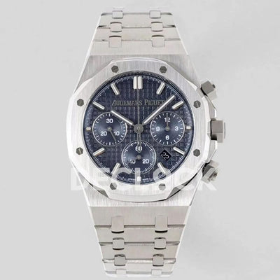 Replica Audemars Pigeut Royal Oak Self-Winding Chronograph Blue Dial in Steel
