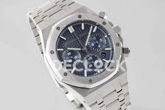 Replica Audemars Pigeut Royal Oak Self-Winding Chronograph Blue Dial in Steel