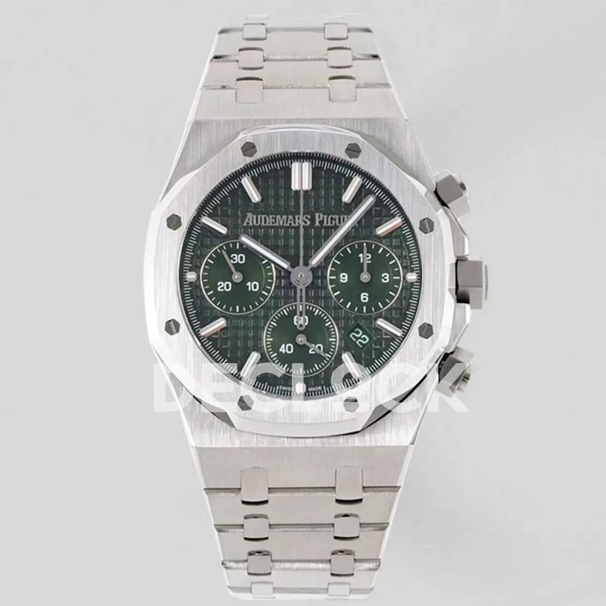 Replica Audemars Pigeut Royal Oak Self-Winding Chronograph Green Dial in Steel