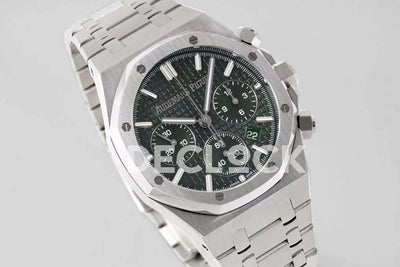 Replica Audemars Pigeut Royal Oak Self-Winding Chronograph Green Dial in Steel