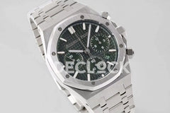 Replica Audemars Pigeut Royal Oak Self-Winding Chronograph Green Dial in Steel - Replica Watches