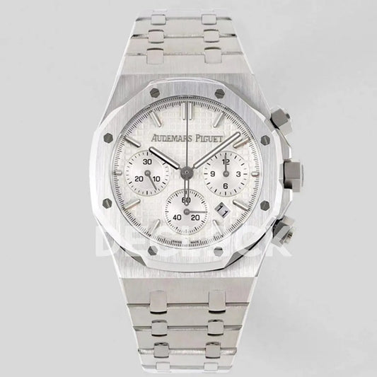 Replica Audemars Pigeut Royal Oak Self-Winding Chronograph White Dial in Steel - Replica Watches