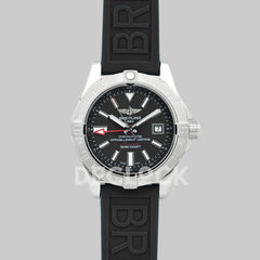 Replica Breitling Avenger II GMT Black Dial in Steel on Rubber Strap