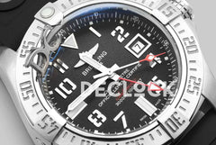 Replica Breitling Avenger II GMT Seawolf Black Dial in Steel