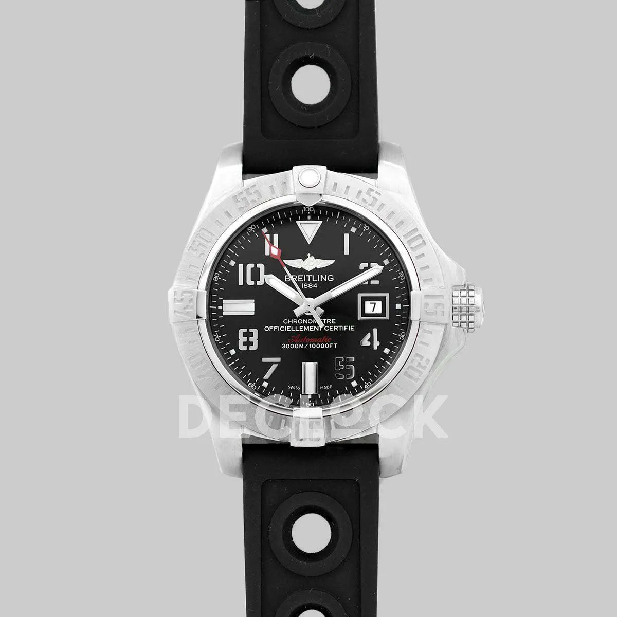 Replica Breitling Avenger II Seawolf Black Dial in Steel