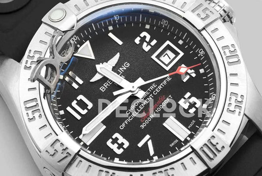 Replica Breitling Avenger II Seawolf Black Dial in Steel | Declock.