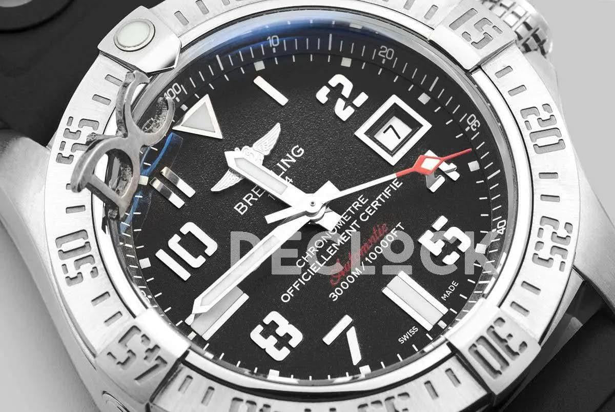 Replica Breitling Avenger II Seawolf Black Dial in Steel |  Declock.
