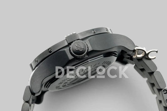 Replica Breitling Avenger II Seawolf Blacksteel Yellow Dial in DLC Steel on Bracelet |  Declock.