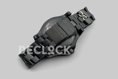 Replica Breitling Avenger II Seawolf Blacksteel Yellow Dial in DLC Steel on Bracelet