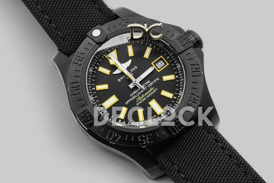 Replica Breitling Avenger Seawolf Blacksteel Black/Yellow DLC |  Declock.