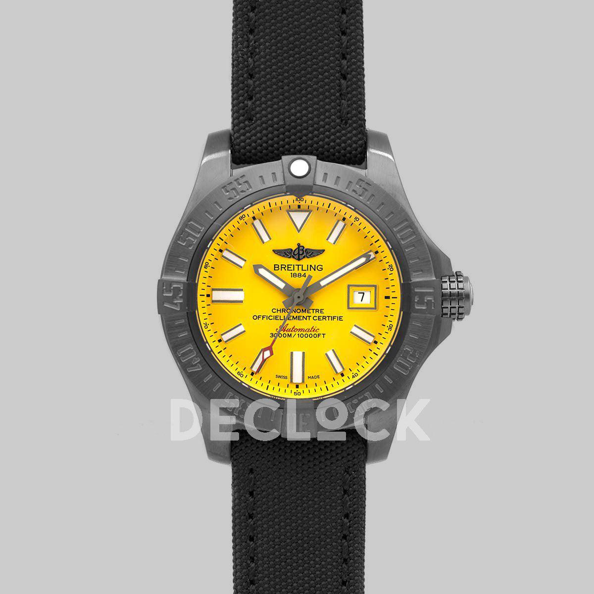 Replica Breitling Avenger Seawolf Blacksteel Yellow DLC - Replica Watches