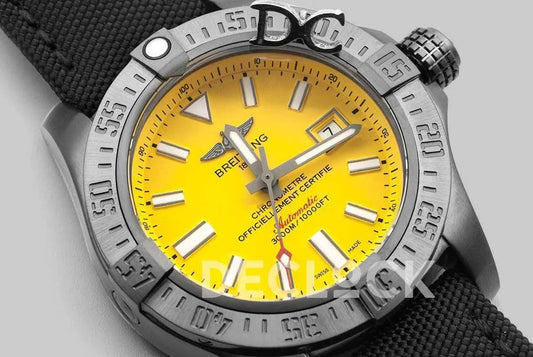 Replica Breitling Avenger Seawolf Blacksteel Yellow DLC |  Declock.
