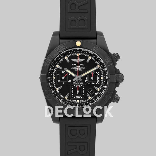 Replica Breitling Breitling Chronomat 44 Blacksteel Chronograph Black Dial in PVD |  Declock.