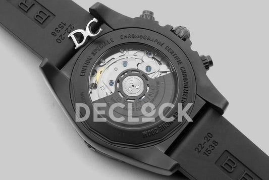 Replica Breitling Breitling Chronomat 44 Blacksteel Chronograph Black Dial in PVD |  Declock.