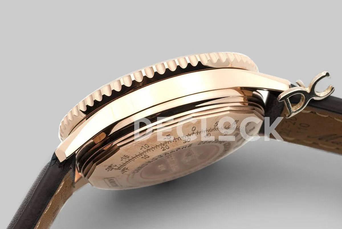 Replica Breitling Navitimer 01 Chronograph White Dial in Rose Gold |  Declock.