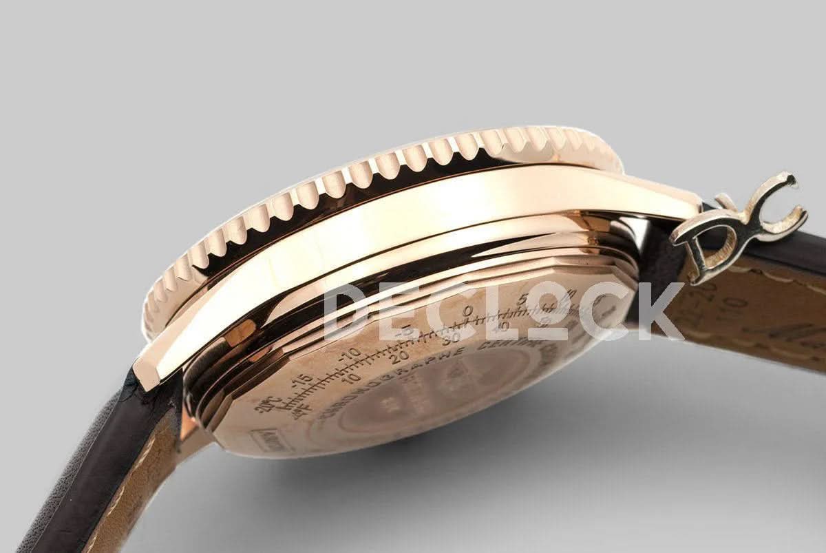 Replica Breitling Navitimer 01 Chronograph White Dial in Rose Gold