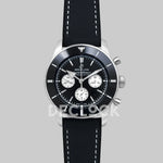 Replica Breitling Superocean Heritage II B01 Chronograph in Black Dial on Steel on Black Leather Strap - Replica Watches