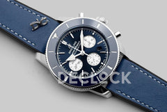 Replica Breitling Superocean Heritage II B01 Chronograph in Blue Dial on Steel on Blue Leather Strap