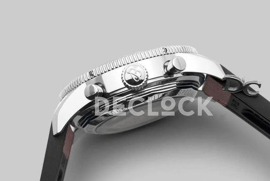 Replica Breitling Superocean Heritage II B01 Chronograph in Silver Dial on Steel on Brown Leather Strap |  Declock.