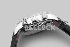 Replica Breitling Superocean Heritage II B01 Chronograph in Silver Dial on Steel on Brown Leather Strap