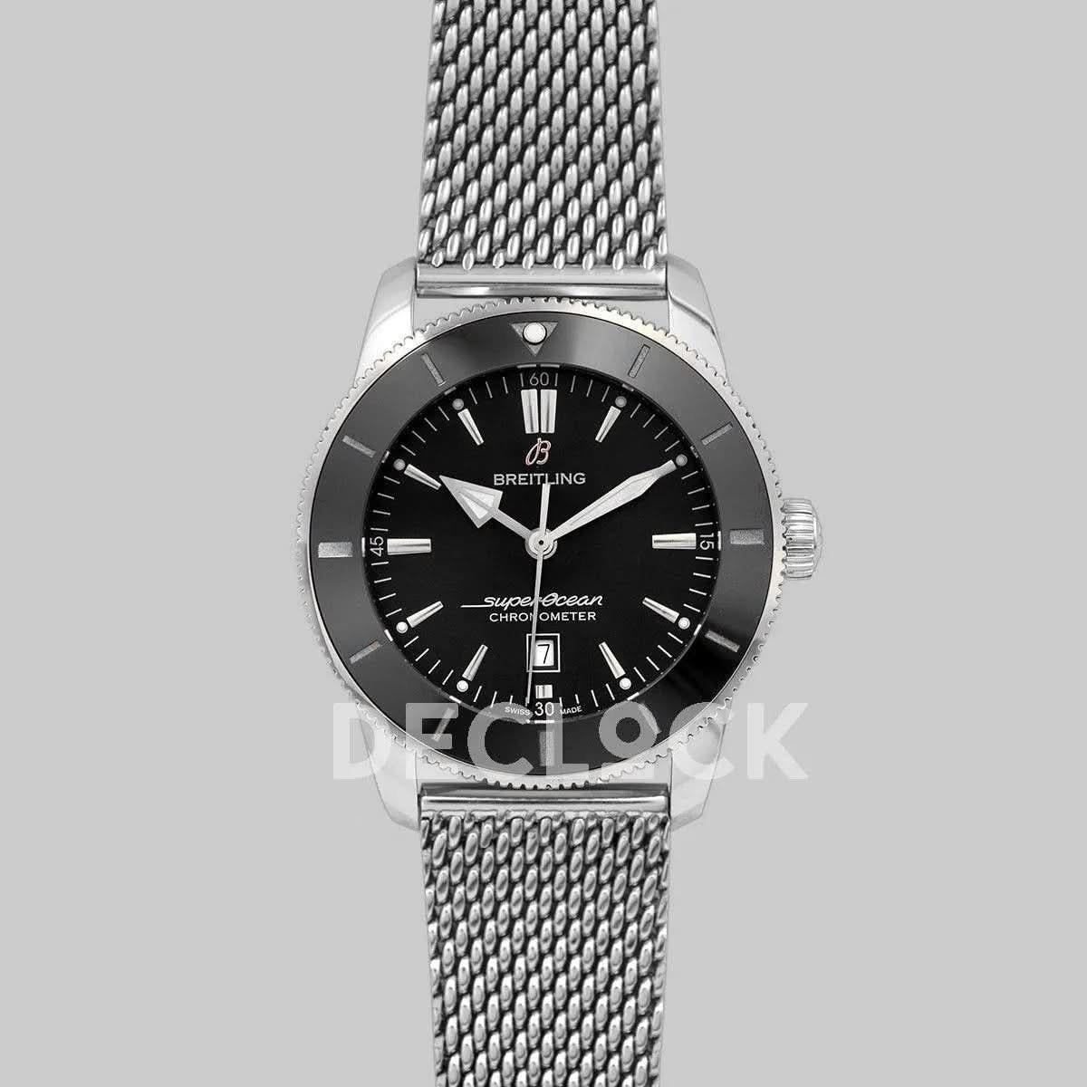 Replica Breitling Superocean Heritage II B20 Automatic 44mm in Black Dial on Black and Silver Bezel |  Declock.