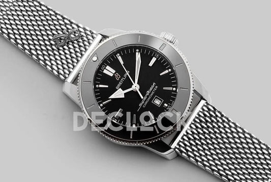 Replica Breitling Superocean Heritage II B20 Automatic 44mm in Black Dial on Black and Silver Bezel |  Declock.