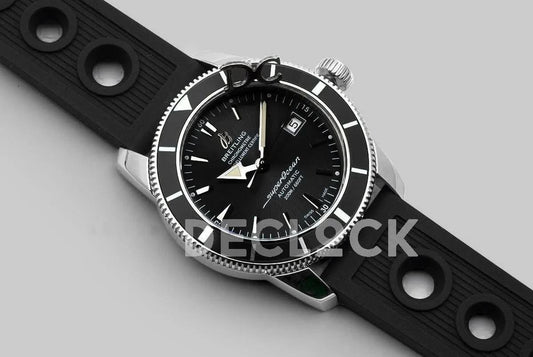 Replica Breitling Superocean Heritage II B20 Automatic in Black Dial with Black Bezel on Black Rubber Strap |  Declock.