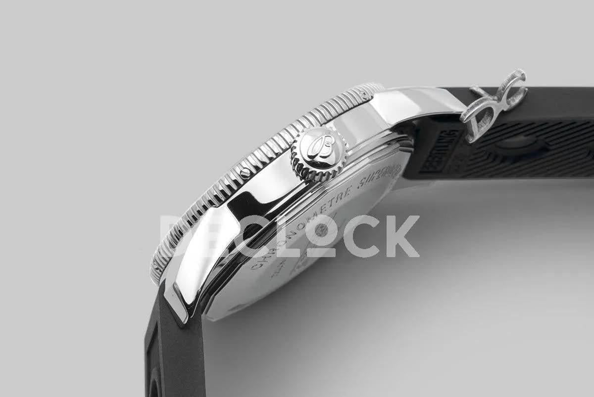 Replica Breitling Superocean Heritage II B20 Automatic in Black Dial with Black Bezel on Black Rubber Strap |  Declock.