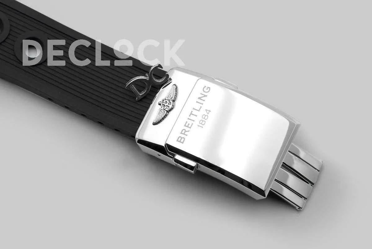 Replica Breitling Superocean Heritage II B20 Automatic in Black Dial with Black Bezel on Black Rubber Strap |  Declock.