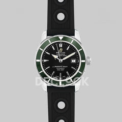 Replica Breitling Superocean Heritage II B20 Automatic in Black Dial with Green Bezel on Black Rubber Strap