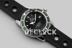 Replica Breitling Superocean Heritage II B20 Automatic in Black Dial with Green Bezel on Black Rubber Strap