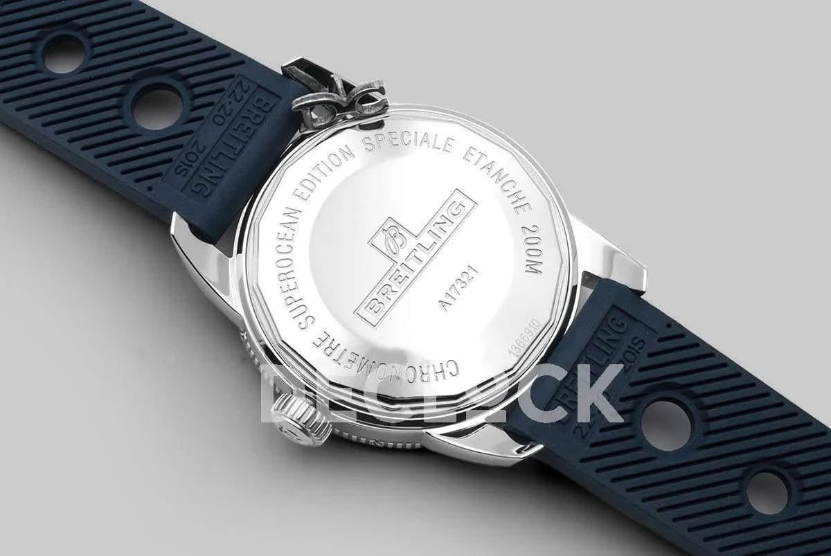 Replica Breitling Superocean Heritage II B20 Automatic in Blue Dial with Blue Bezel on Blue Rubber Strap |  Declock.