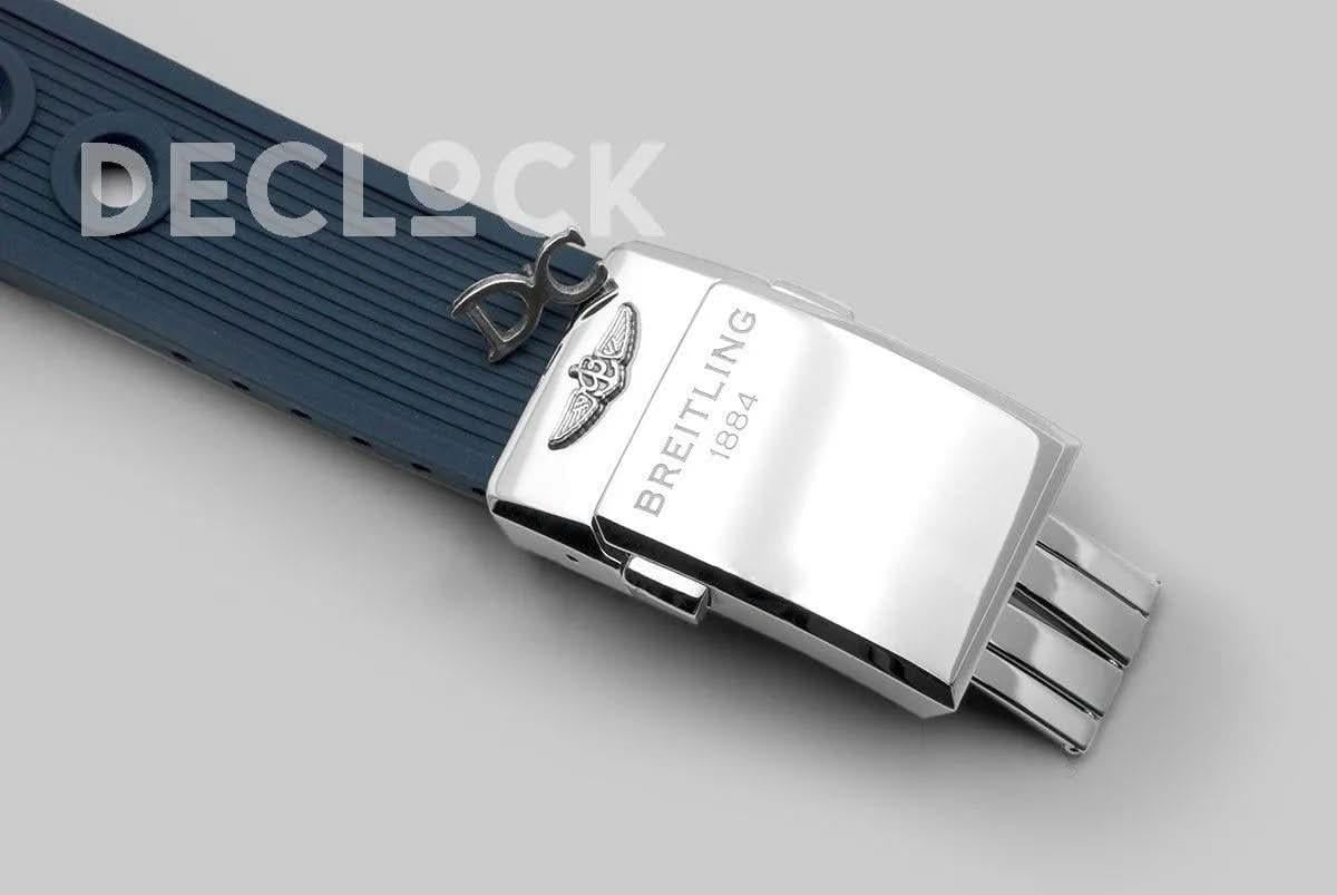 Replica Breitling Superocean Heritage II B20 Automatic in Blue Dial with Blue Bezel on Blue Rubber Strap |  Declock.