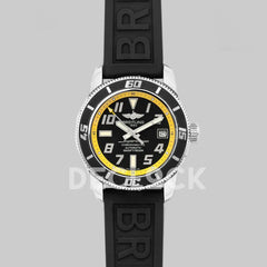 Replica Breitling Superocean II 42 Black/Yellow Dial in Steel