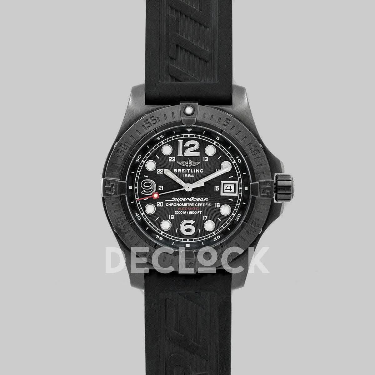 Replica Breitling SuperOcean Steelfish DLC Black Dial |  Declock.