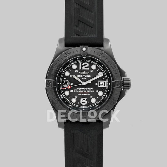 Replica Breitling SuperOcean Steelfish DLC Black Dial |  Declock.