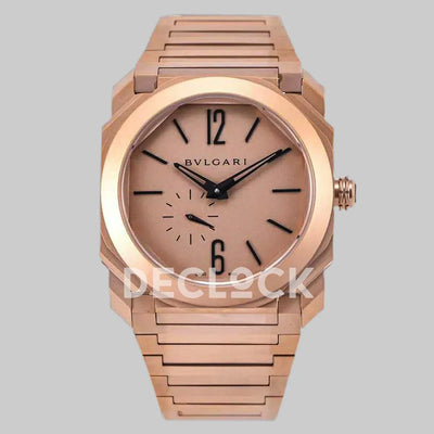 Replica Bvlgari Octo Finissimo Ref: 102912 Rose Gold Dial