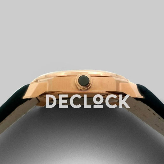 Replica Bvlgari Octo Solotempo Rose Gold in White Dial