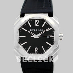 Replica Bvlgari Octo Solotempo Steel in Black Dial