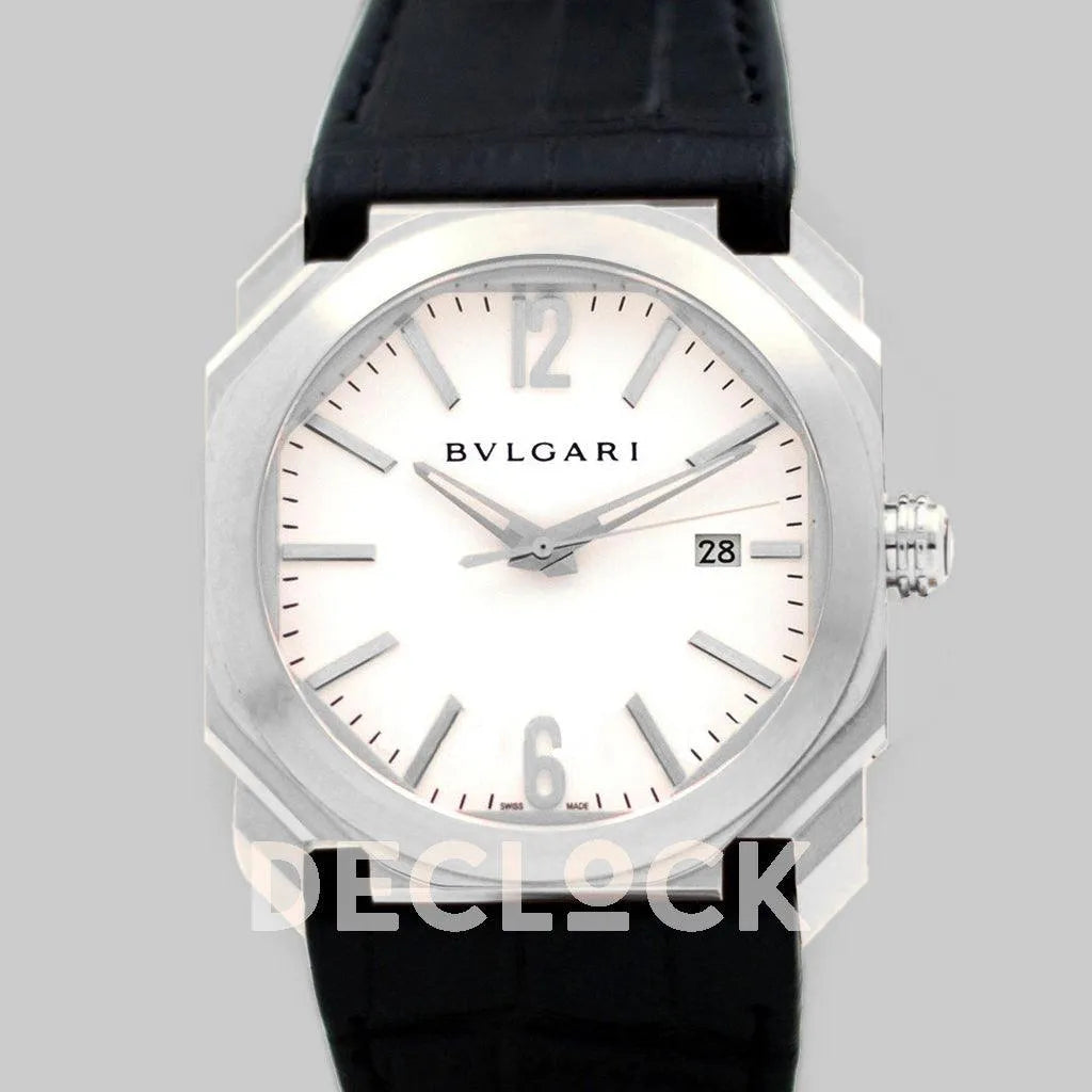 Replica Bvlgari Octo Solotempo Steel in White Dial