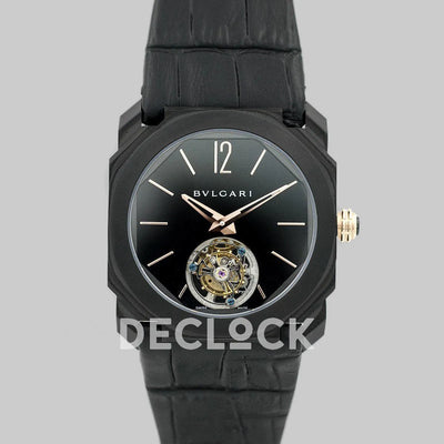 Replica Bvlgari Octo Ultranero Finissimo Tourbillon