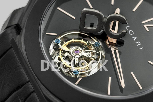 Replica Bvlgari Octo Ultranero Finissimo Tourbillon