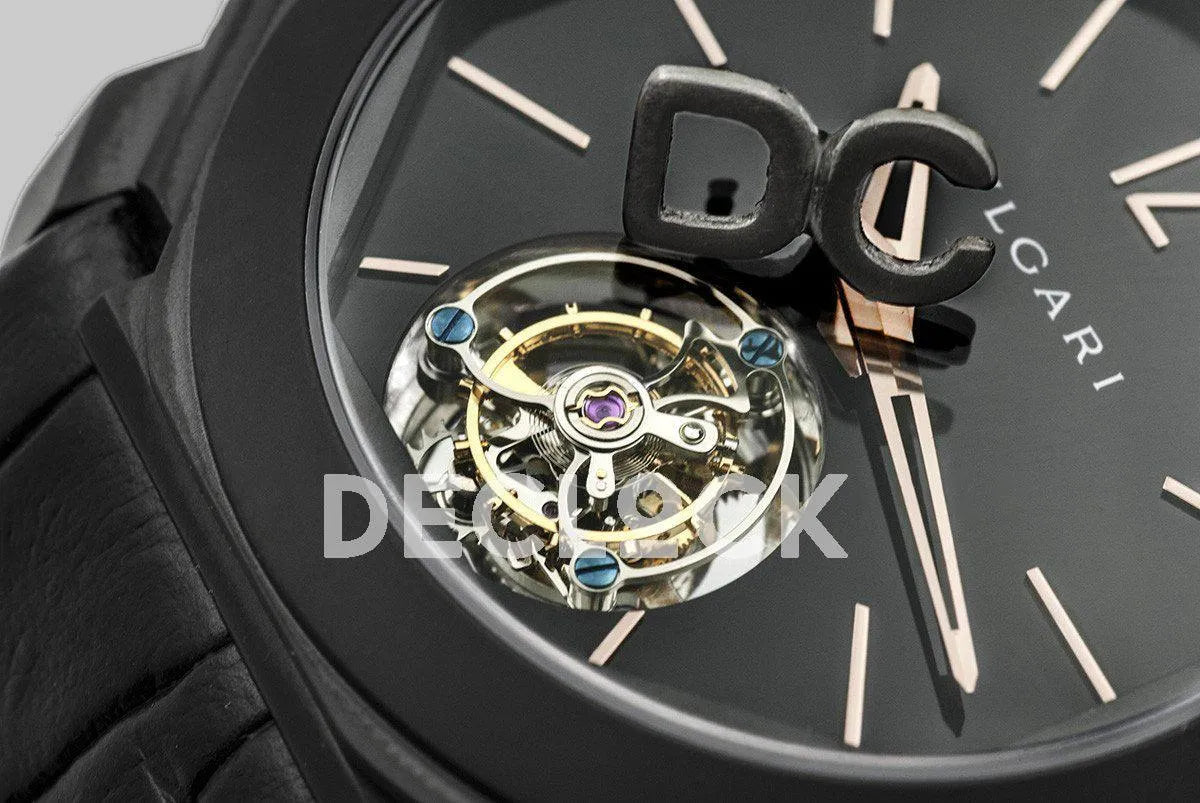 Replica Bvlgari Octo Ultranero Finissimo Tourbillon