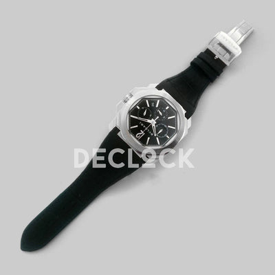 Replica Bvlgari Octo Velocissimo Chronograph Steel in Black Dial