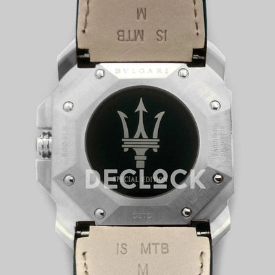 Replica Bvlgari Octo Velocissimo Chronograph Steel in Black Dial