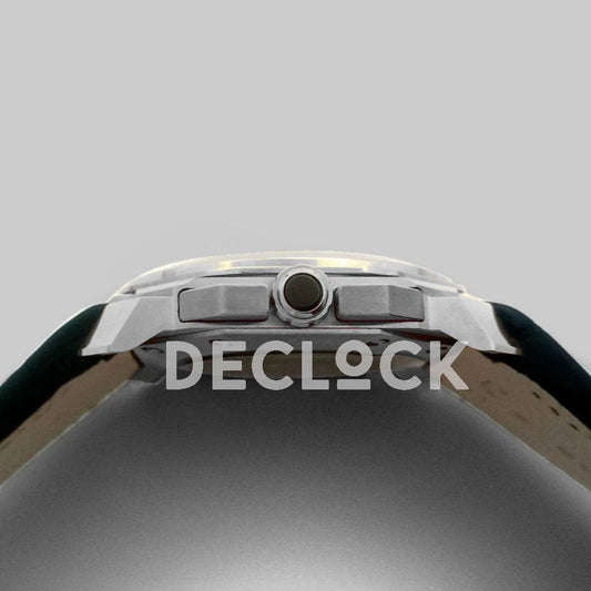 Replica Bvlgari Octo Velocissimo Chronograph Steel in Black Dial
