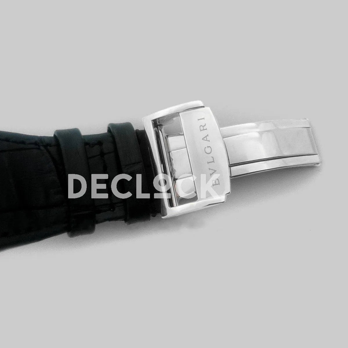 Replica Bvlgari Octo Velocissimo Chronograph Steel in Black Dial