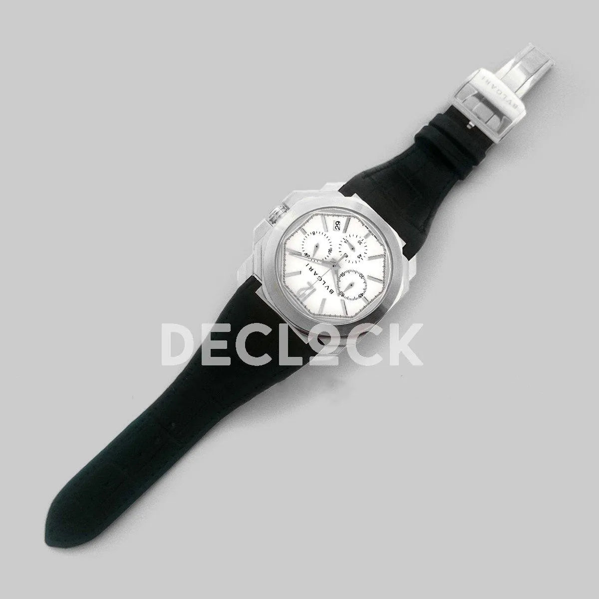 Replica Bvlgari Octo Velocissimo Chronograph Steel in White Dial