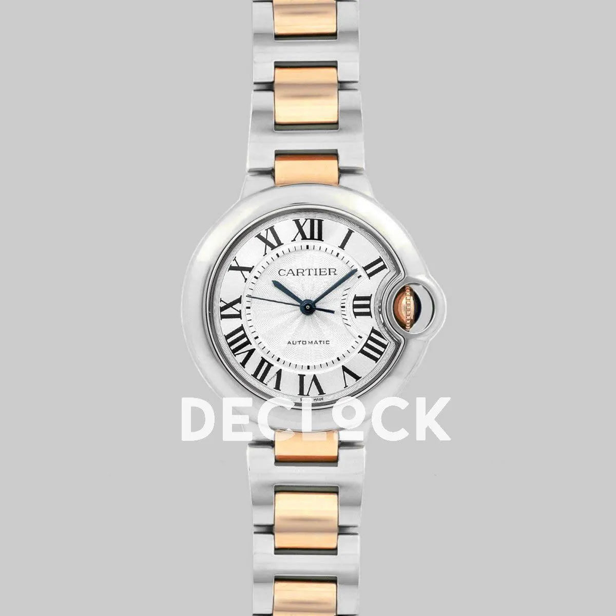 Replica Cartier Ballon Bleu De Cartier 36mm Silver Dial in Steel/ Pink Gold